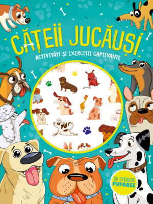 Cățeii jucăuși - stickere pufoase