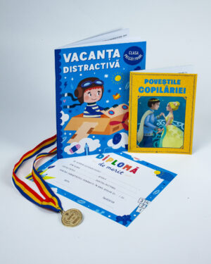 Pachet - Caiet de vacanta + Povestile copilăriei - Clasa pregatitoare + Diploma de merit + Medalie CADOU - Kreativ
