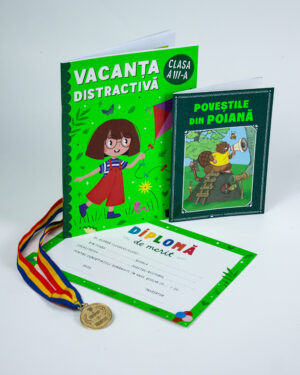 Pachet - Caiet de vacanta + Povestile din poiana - Clasa a III-a + Diploma de merit + Medalie CADOU - Kreativ