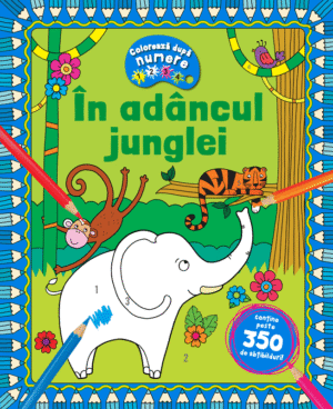 In adancul junglei - Coloreaza dupa numere + Abtibilduri - Kreativ