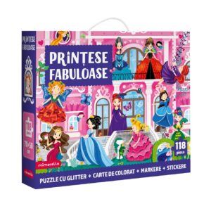 Joc educativ - Puzzle cu glitter Mimorello - PRINTESE FABULOASE