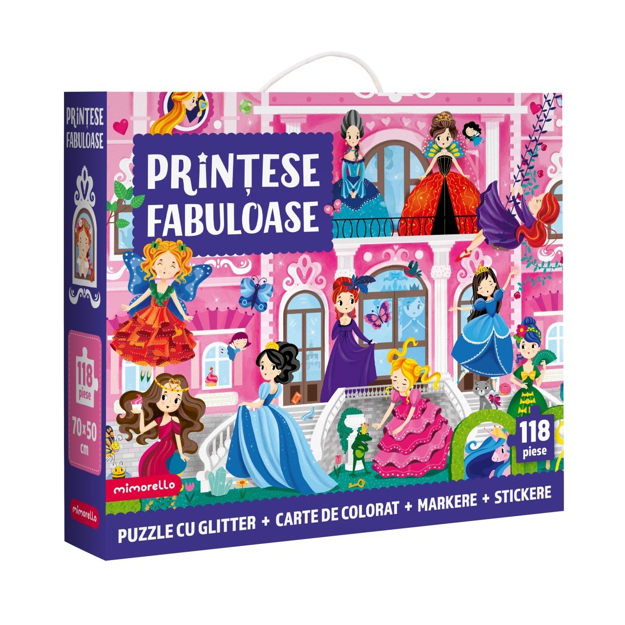 Joc educativ - Puzzle cu glitter Mimorello - PRINTESE FABULOASE
